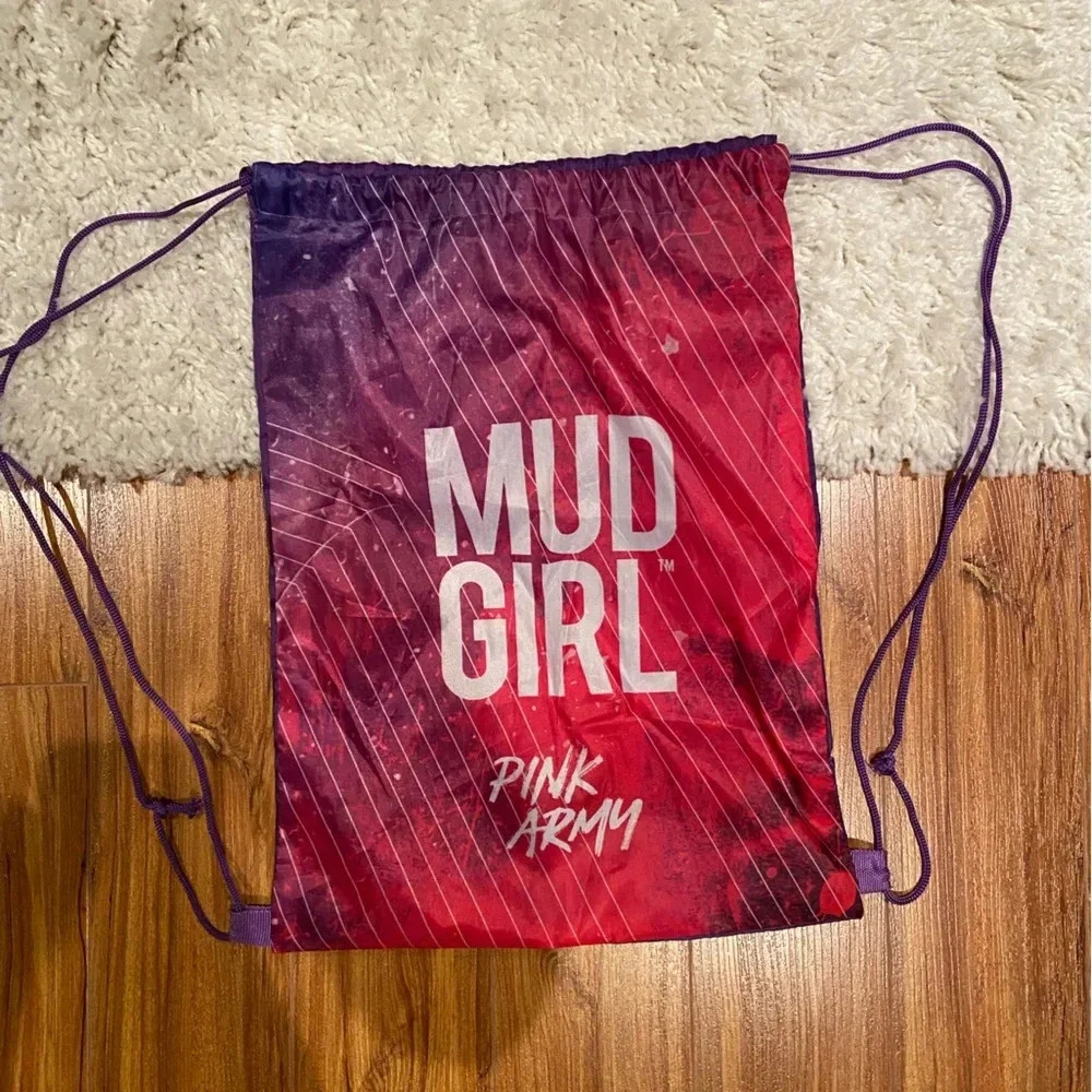 🌀Pink and purple drawstring gym bag